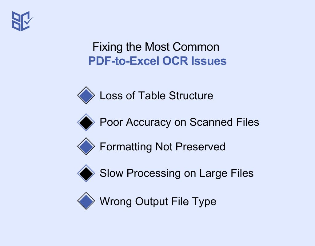 Fixing the Most Common PDF-to-Excel OCR Issues